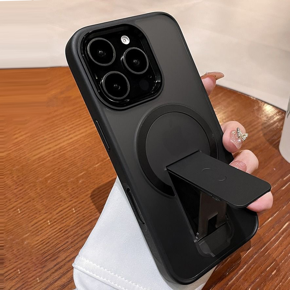 Matte Frosted Case - Полупрозрачный матовый магнитный складной чехол-кронштейн для