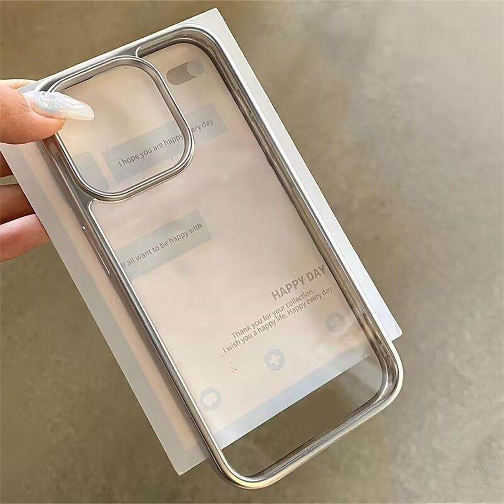 Phone Cases Classy - Роскошный простой однотонный чехол с гальваническим