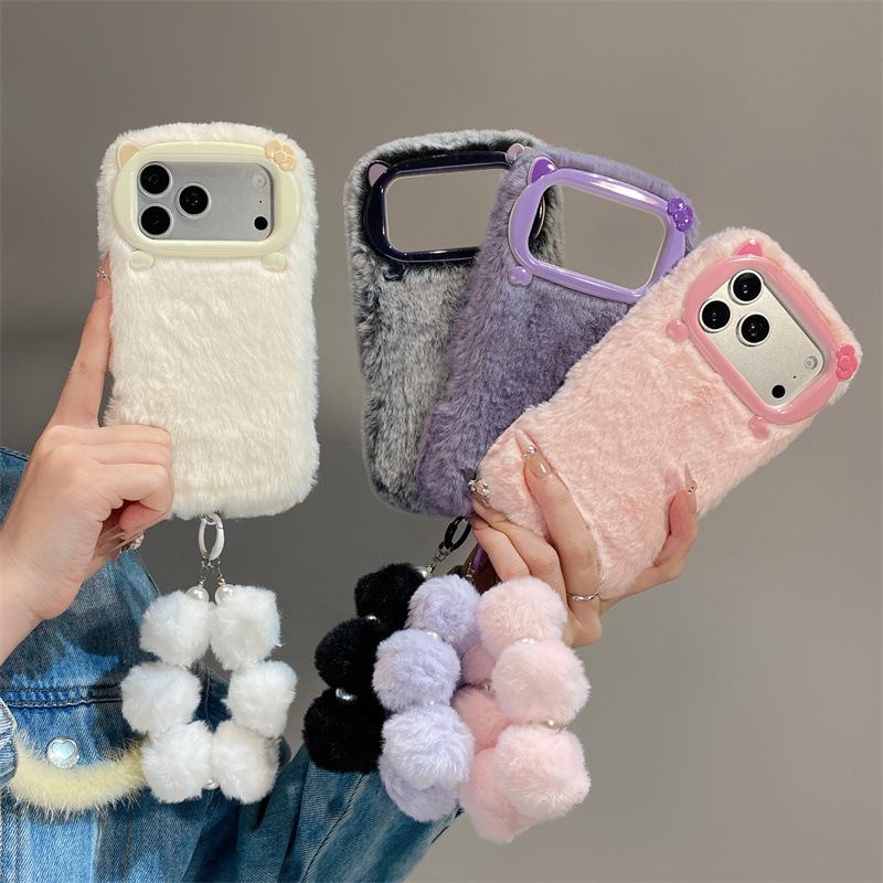 Phone Cases Iphone 11 - Роскошный однотонный плюшевый чехол для iPhone