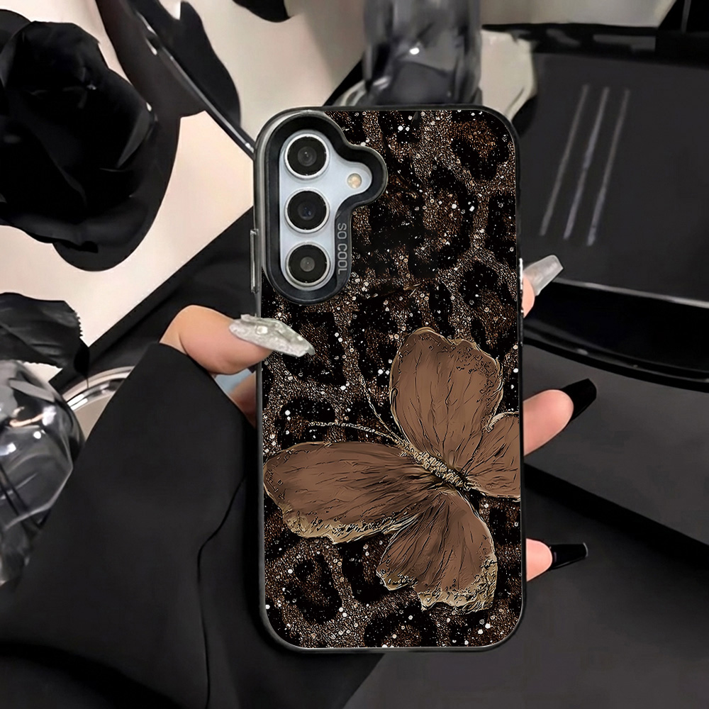 Phone Cases A14 Samsung - Прочный чехол IMD с леопардовым принтом