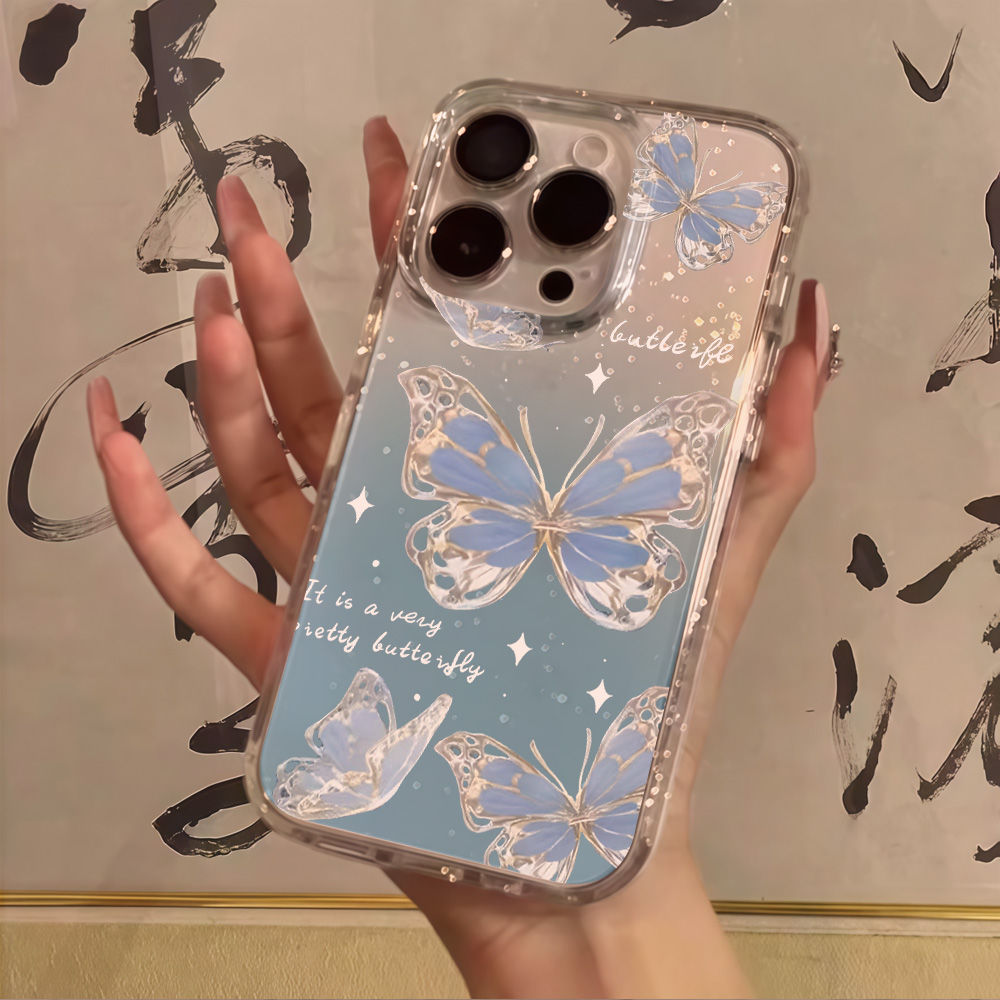 Phone Cases Classy - Роскошный синий чехол с бабочками и