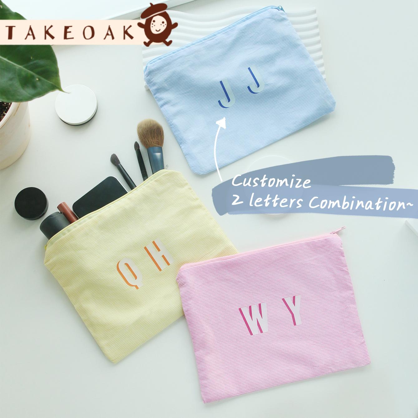 Monogram Custom Case - Персонализированная косметичка с 2 инициалами, мягкая