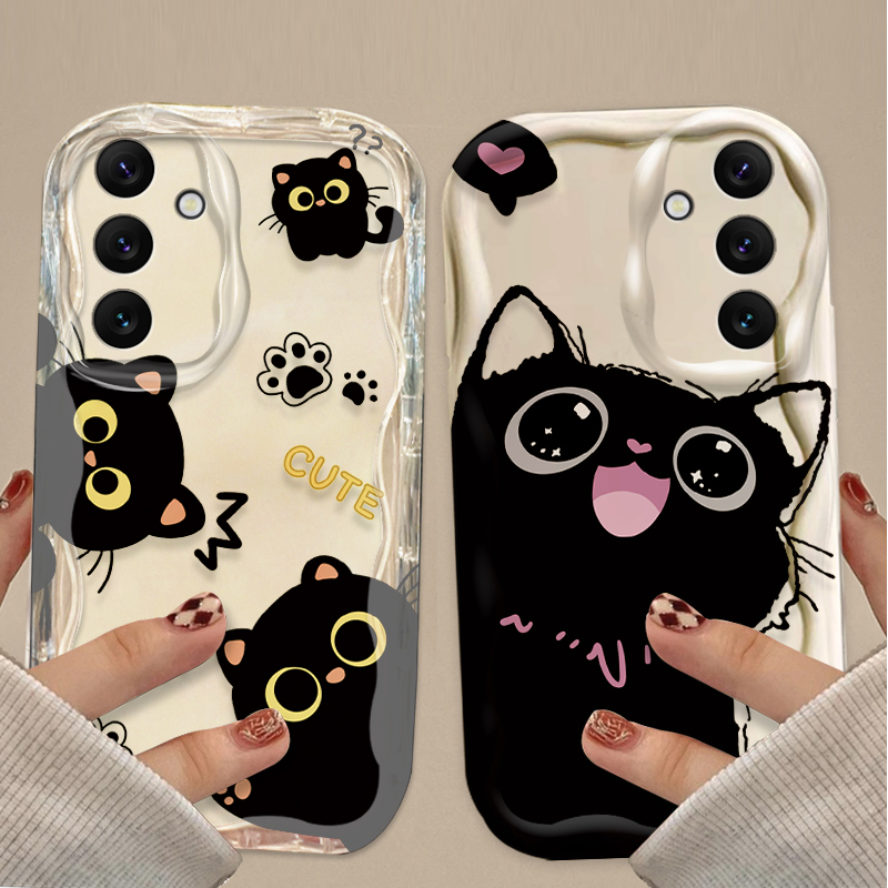 Чехол Cute Big Eyes Black Cat  – обзор и цена Phone Cases A14 Samsung