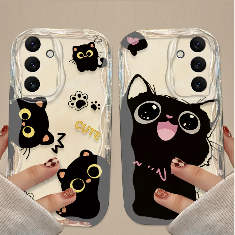 Чехол Cute Big Eyes Black Cat  – обзор и цена Phone Cases A14 Samsung